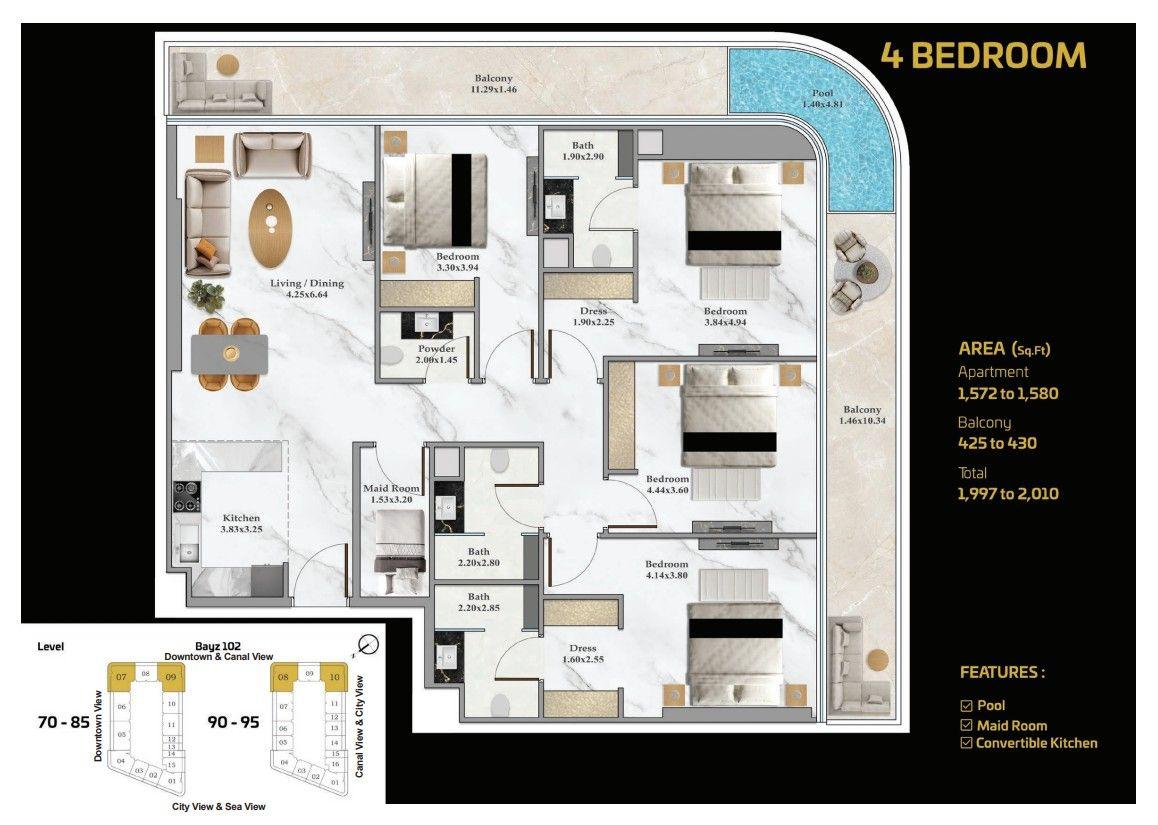 Floor plan 4 Bedrooms