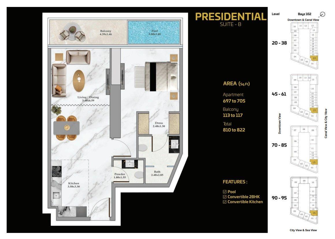 Floor plan Presidential Suite Type - B