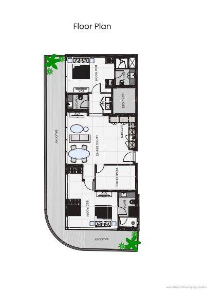 Floor plan 2 + Office