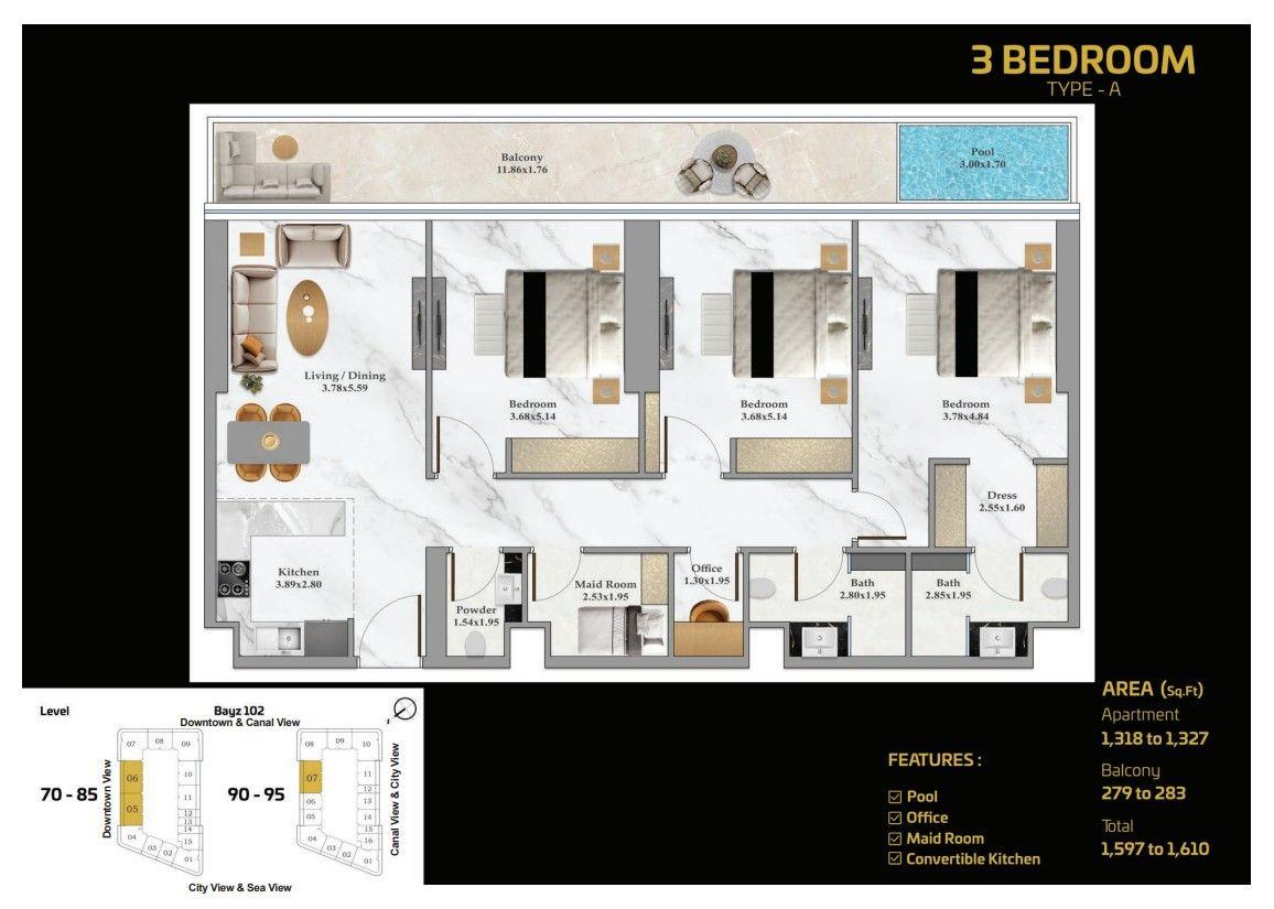 Floor plan 3 Bedrooms