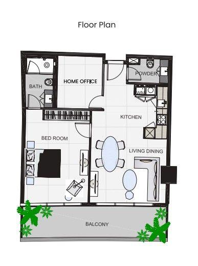Floor plan 1 + Office