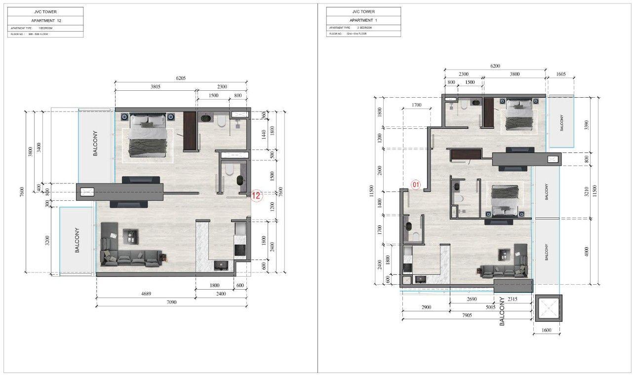Floor plan TwoBedRoom
